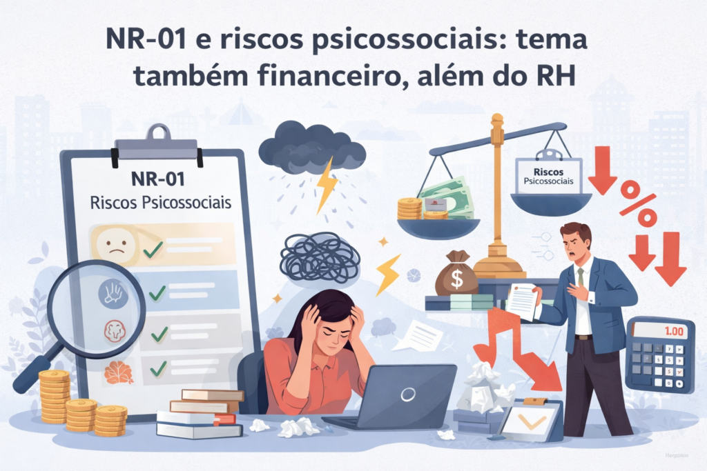 NR-01 e riscos psicossociais: por que isso é um tema financeiro, não só de RH